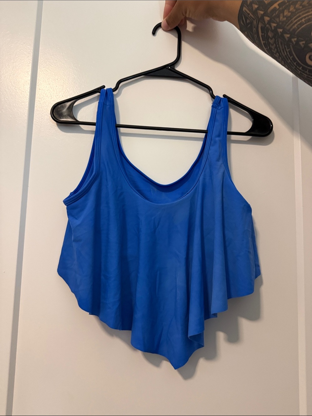 Blue Women's Flowy Tank Top